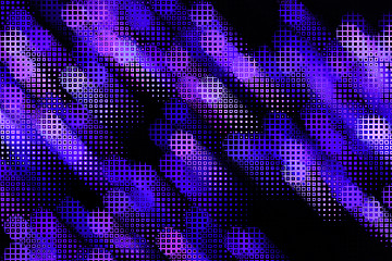 Image showing Bright abstract pattern on black