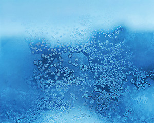 Image showing Ice pattern on winter glass