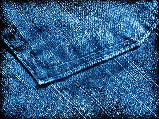 Image showing Blue jeans grunge texture