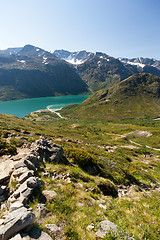 Image showing Besseggen Ridge in Jotunheimen National Park, Norway