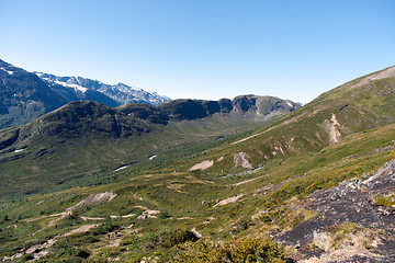 Image showing Besseggen Ridge in Jotunheimen National Park, Norway