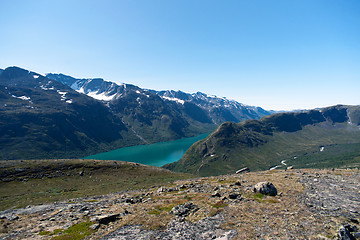 Image showing Besseggen Ridge in Jotunheimen National Park, Norway