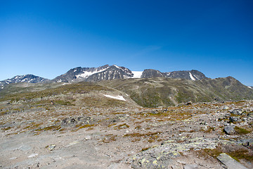 Image showing Besseggen Ridge in Jotunheimen National Park, Norway