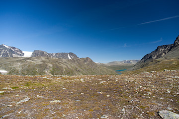 Image showing Besseggen Ridge in Jotunheimen National Park, Norway