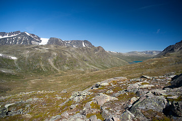 Image showing Besseggen Ridge in Jotunheimen National Park, Norway