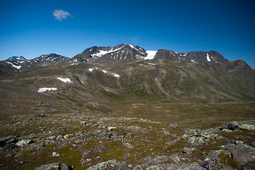 Image showing Besseggen Ridge in Jotunheimen National Park, Norway