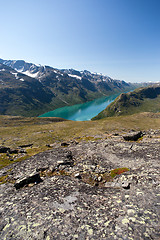 Image showing Besseggen Ridge in Jotunheimen National Park, Norway