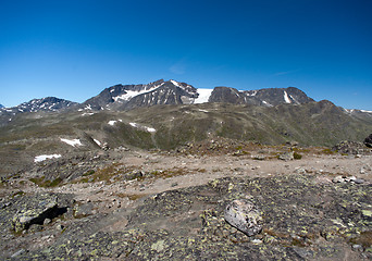 Image showing Besseggen Ridge in Jotunheimen National Park, Norway