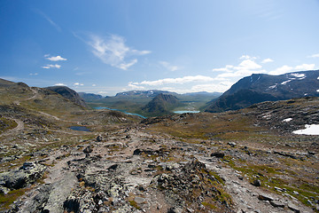 Image showing Besseggen Ridge in Jotunheimen National Park, Norway