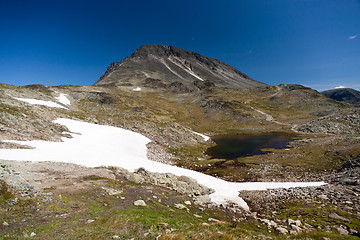 Image showing Besseggen Ridge in Jotunheimen National Park, Norway