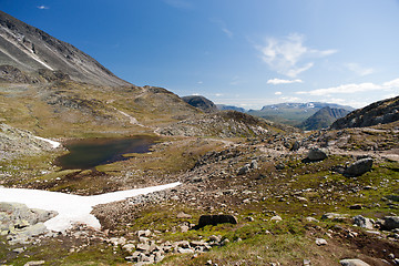 Image showing Besseggen Ridge in Jotunheimen National Park, Norway