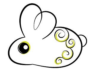 Image showing Vector easter bunny with a decorative pattern