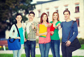 Image showing group of smiling students standing