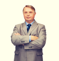 Image showing serious businessman or teacher in suit