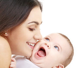 Image showing mother kissing her baby