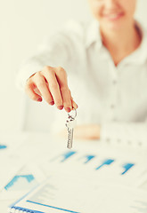 Image showing woman hand holding house keys