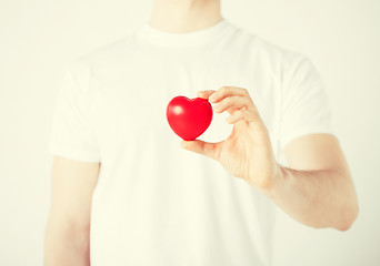 Image showing man hands with heart