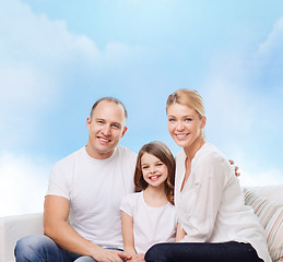 Image showing happy family at home