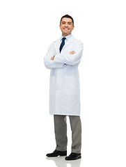 Image showing smiling male doctor in white coat