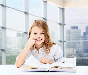 Image showing student girl studying at school