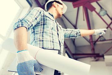 Image showing man with blueprint