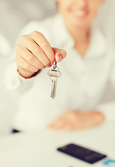 Image showing woman hand holding house keys