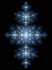 Image showing Winter snowflake shape 3d