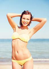 Image showing girl posing on the beach