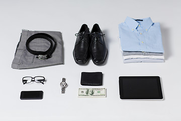 Image showing close up of formal clothes and personal stuff