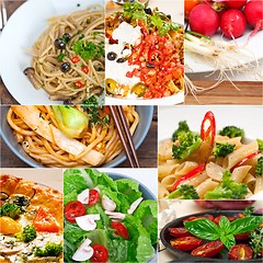 Image showing healthy Vegetarian vegan food collage