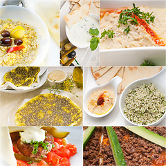 Image showing Arab middle eastern food collage 