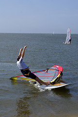 Image showing Man on windsurfing