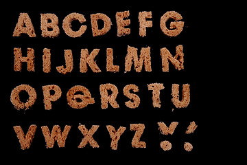 Image showing alphabet from bread 