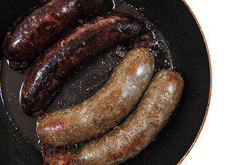 Image showing black and white pudding as czech typical food 