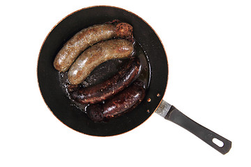 Image showing black and white pudding as czech typical food 