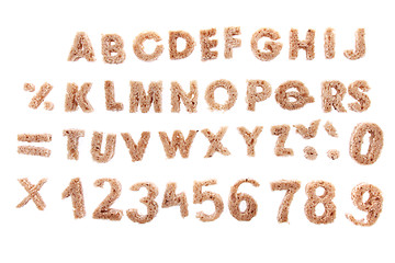 Image showing alphabet from bread 