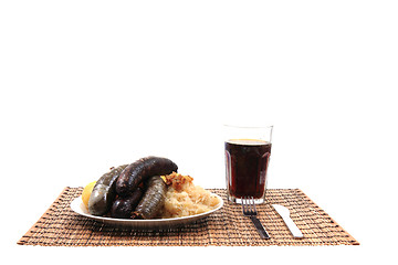 Image showing black and white pudding as czech typical food 