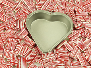Image showing Heart tin, candy