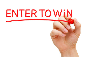 Image showing Enter to Win Red Marker