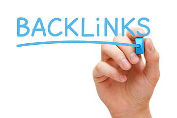 Image showing Backlinks Blue Marker