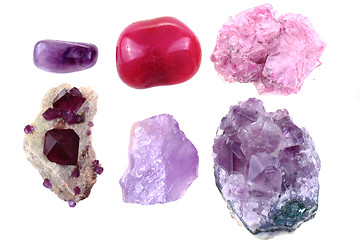 Image showing violet mineral collection 