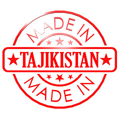 Image showing Made in Tajikistan red seal