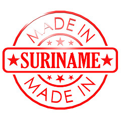 Image showing Made in Suriname red seal