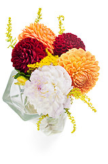 Image showing Bouquet of dahlias