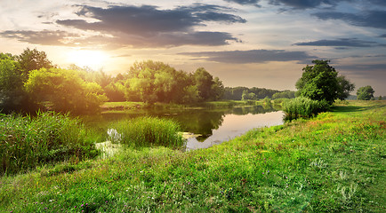 Image showing Evening over river