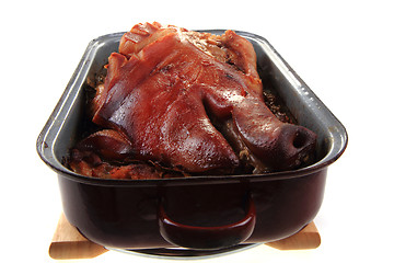 Image showing roasted pig head 