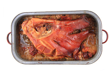 Image showing roasted pig head 