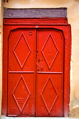 Image showing historical marble  in  antique building door morocco      style 