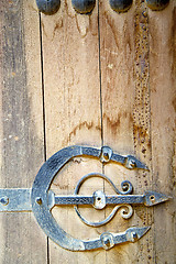 Image showing rusty       morocco in africa the old wood    safe  