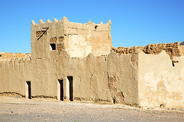 Image showing hill africa in morocco the old contruction        village brick 